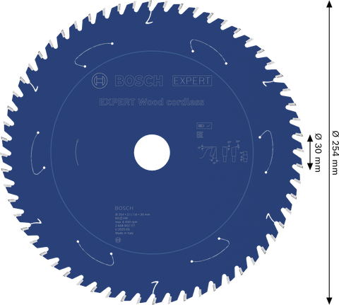 Bosch EXPERT T60 accucirkelzaagblad voor hout.