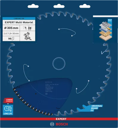 Bosch EXPERT Multi Material cirkelzaagblad 305×2,4/1,8×30 mm T96.