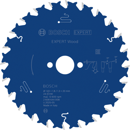 Bosch EXPERT Houtcirkelzaagblad 140 mm T24.