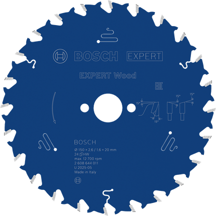 Bosch EXPERT houtcirkelzaagblad 150 mm voor hout.