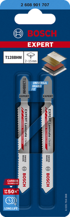 Bosch EXPERT Laminate Clean T128BHM decoupeerzaagbladen voor laminaat.