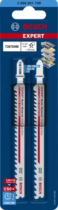 Bosch EXPERT Multi Material T367XHM hardmetalen decoupeerzaagbladen, 2 stuks.