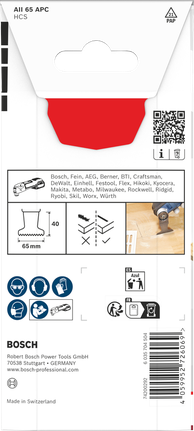 Bosch houtzaagblad Starlock 65×40 mm.