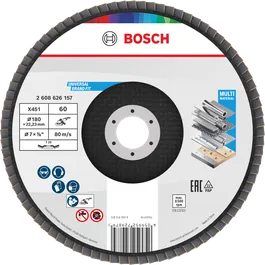 Bosch X451 lamellenschijf 180 mm G60 voor metaal en hout.