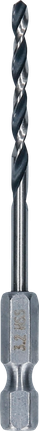 Bosch HSS metaalspiraalboor met 3,2 mm zeskantschacht.