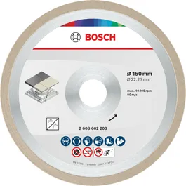 Bosch keramische doorslijpschijf 150 mm voor tegels.