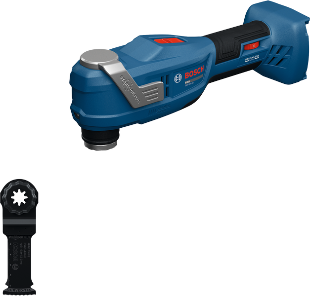 Bosch GOP 18V-30 snoerloze multitool met zaagblad.