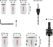 Bosch Multi Material Schroefdraadzaagset, 19-57 mm.