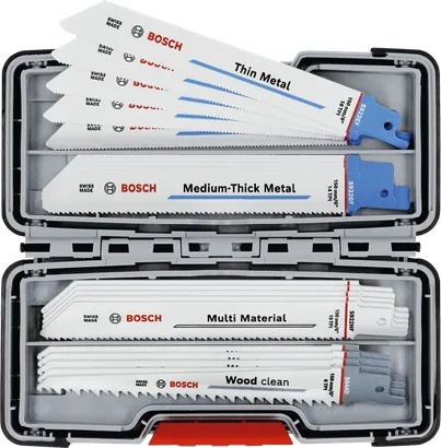 Bosch 20-delige reciprozaagbladenset voor hout en metaal.