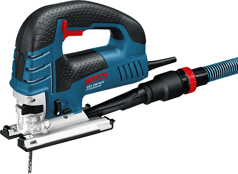 Bosch GST 150 BCE decoupeerzaag met een vermogen van 780 W en een zaagdiepte van 150 mm in hout.