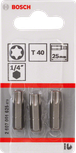 Bosch T40 25 mm skrutrekkerbitsett, 3-pakning.