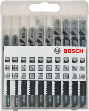 Bosch stikksagbladsett med 10 deler, Basic for Wood.
