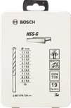 Bosch 19-delers HSS-G metallborsett i metallkoffert.