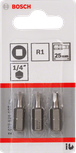 Bosch R1 25 mm firkantede skrutrekkerbitssett.