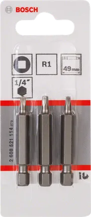Bosch R1 49 mm skrutrekkerbitsett, 3 deler.