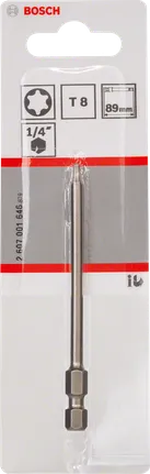 Bosch T8 89 mm skrutrekkerbits for 1/4-tommers fester.