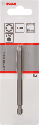 Bosch T40 89 mm skrutrekkerbits for stjerneskruer.