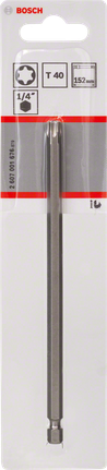 Bosch T40 skrutrekkerbits 152 mm for 1/4 tommers feste.