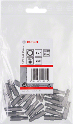 Bosch skrutrekkerbits T27 ekstra hard 25 mm-pakke.