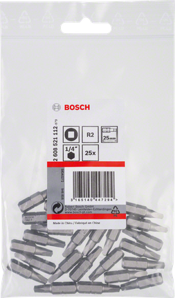 Bosch skrutrekkerbits ekstra hard R2 25 mm-pakke.