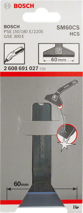 Bosch SM 60 CS skrapeblad 60 mm for kutting og skraping.
