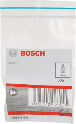 Bosch 8 mm spennhylse med låsemutter.