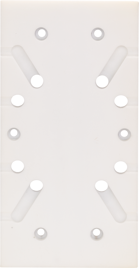 Bosch slipeplate 93x185 mm med flere hull.