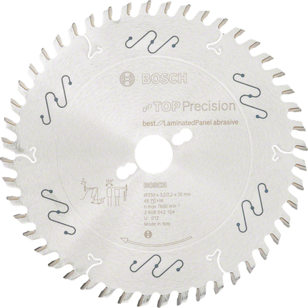 Bosch TOP Precision sagblad for skjæring av laminerte paneler.