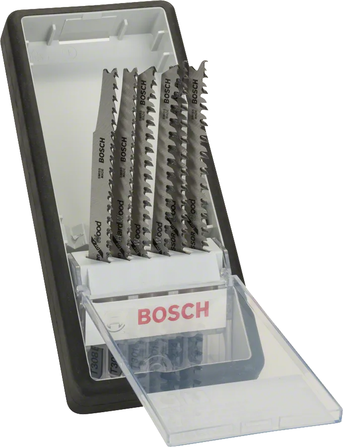 Bosch 6-delers Robust Line Wood stikksagbladsett i etui.
