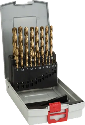Bosch 19-delers ProBox HSS-TiN metallborsett.