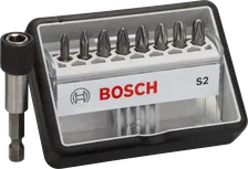 Bosch 8+1-delers Robust Line skrutrekkerbitsett S2 ekstra hardt.