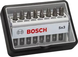 Bosch 8-delers Robust Line skrutrekkerbitsett ekstra hardt.