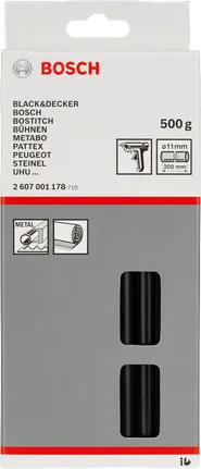 Bosch svarte limstifter 11 mm.