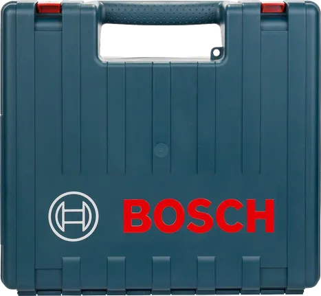 Bosch plastkoffert med håndtak for oppbevaring av verktøy.