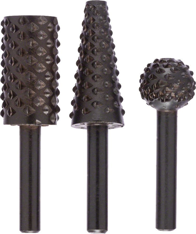 Bosch 3-delers frihåndsfresesett 16 mm for forming av treverk.