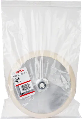 Bosch filtpoleringsskive med M14-gjenger, 180 mm diameter.