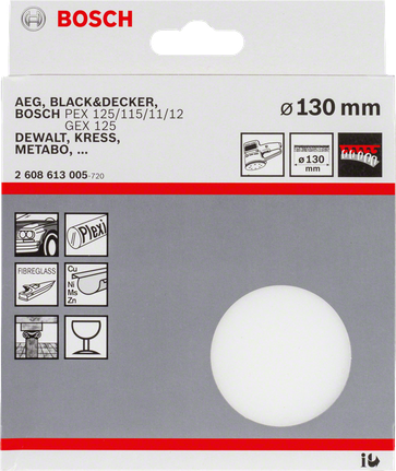 Bosch poleringssvamp 130 mm diameter.