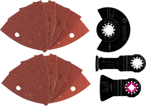 Bosch 13-delers universaltilbehørssett for tre og metall.