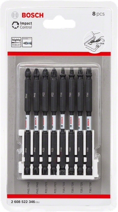 Bosch Impact Control skrutrekkerbitsett med 8 deler.
