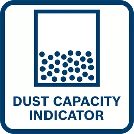 Høy komfort med visning av støvkapasitet