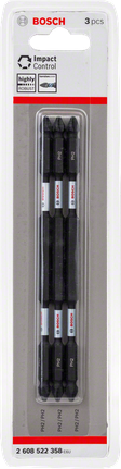 Bosch PH2 slagkontrollskrutrekkerbits 3 stk.