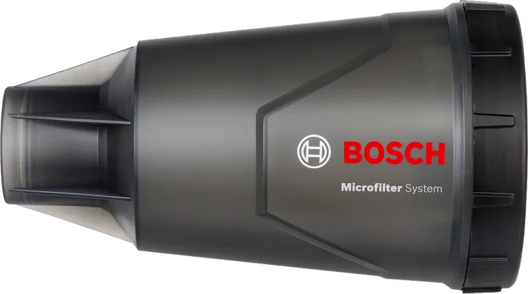 Bosch støvboks med mikrofiltersystem, svart.