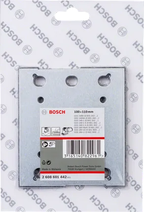 Bosch slipeplate 100 × 110 mm.