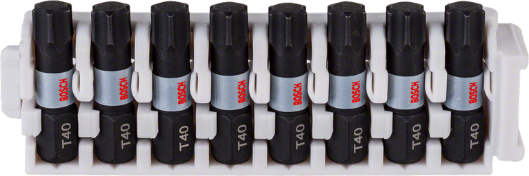 Bosch Impact Control-bitssett, 8 deler, T40, 25 mm.