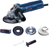 Bosch GWS9-125S vinkelsliper med tilbehør.