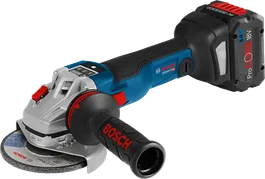 Bosch batteridrevet vinkelsliper GWS 18V-10 SC med 8,0 Ah batteri.