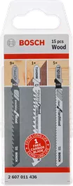 Stikksagblad Wood-pakke, 15 deler