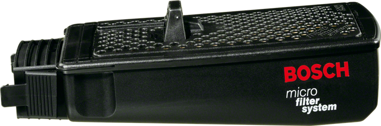 Bosch mikrofiltersystem for støvoppsamling.