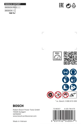 Bosch EXPERT MultiMaterial X-LOCK diamantkappeskive 115 × 22,23 × 2,4 × 12 mm.