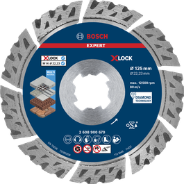 Bosch EXPERT MultiMaterial X-LOCK diamantkappeskive 125 mm.